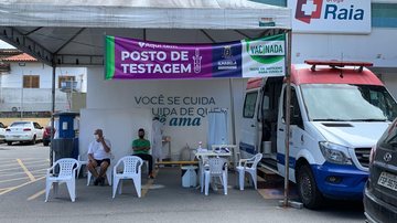 Posto de testagem rápida para covid-19 no bairro Perequê Ilhabela (SP) terá posto de testagem rápida para covid-19 no feriado de Ano Novo - Foto: PMI