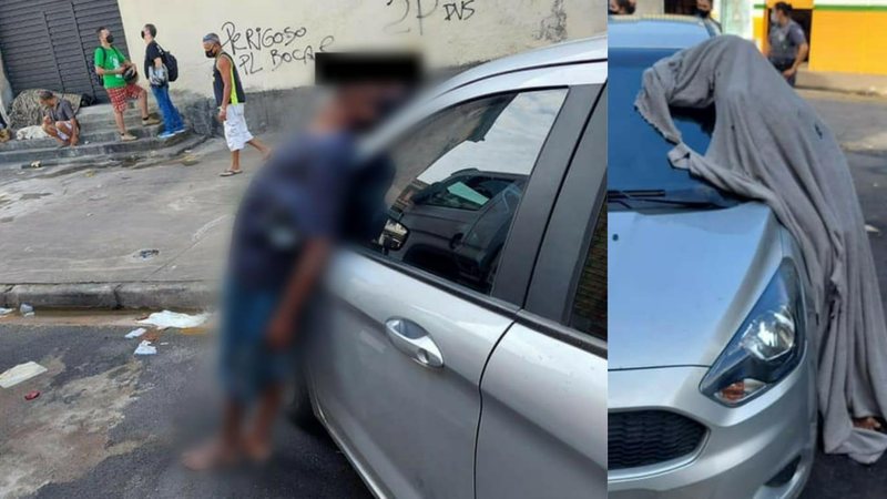 Testemunhas ficaram chocadas com a situação e posição do corpo da vítima - Reprodução/Facebook