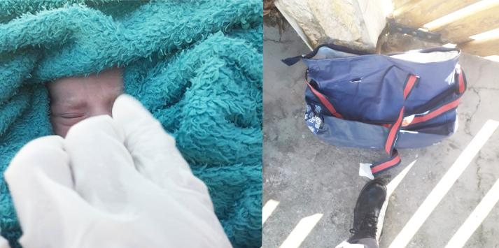 Bebê abandonada ainda presa ao cordão umbilical é encontrada em rua do litoral de SP Bebê abandonada litoral de SP - Divulgação: Polícia Militar