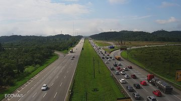 Rodovia dos Imigrantes altura do km 40 Imigrantes Imagem aérea da rodovia dos Imigrantes na altura do km 40 - Ecovias
