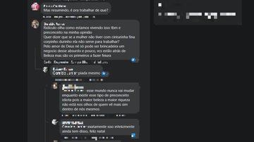 Maioria dos internautas que interagiram com anúncio expressaram indignação Comentário 1 - Vaga de emprego  só para “meninas lindas” exige fotos de candidatas e gera revolta no litoral de SP Print screen de tela com comentários em rede social - Imagem: Reprodução / Empregos em Bertioga @Facebook