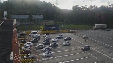 Tempo segue parcialmente encoberto e com chuva em pontos isolados Sistema Anchieta-Imigrantes - Reprodução/Ecovias