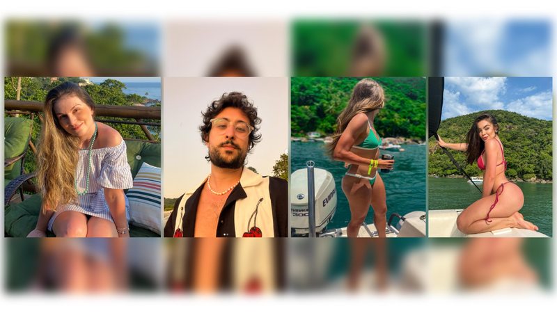 Famosos da internet aproveitam feriado de Carnaval no Litoral de SP Influenciadores digitais escolhem litoral de SP para curtir feriado de Carnaval - Fotos: Divulgação | Instagram