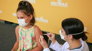 Vacinação infantil avança, chega a 60% e atinge o dobro dos EUA Vacinação infantil - Divulgação Governo de SP
