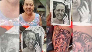 Toguro é um digital influencer e tem por volta de 4,4 milhões de seguidores; tatuagem foi criticada por boa parte dos internautas Tatuagem Tatuagem da mãe de Toguro - Reprodução/Redes Sociais