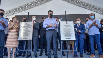 Vice-Governador Rodrigo Garcia, durante inauguração Governo de SP inaugura três delegacias em Praia Grande Solenidade com vice-governador de São Paulo - Imagem: Divulgação / Governo do Estado de São Paulo