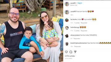 Danilo Nogy e família em Ilhabela (SP) - Foto: Reprodução Instagram