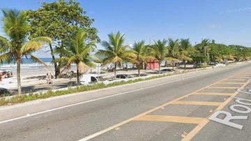 Rodovia Governador Mário Covas, mais conhecida como SP-55, recebe investimento de R$ 42.236.575,32 para obras em infraestrutura Rodovia Governador Mário Covas recebe investimento em obras Trecho da rodovia SP 55 - Reprodução Google Maps