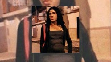 Angelique tem 23 anos e está desaparecida por volta de uma semana Angelique Queiroz Jovem trans com vestido preto e blusa preta - Arquivo Pessoal