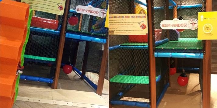 Denúncia: criança cai de cabeça ao brincar em playground do MC Donald’s em Santos Acidente no McDonald's - Reprodução arquivo pessoal