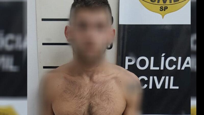 Traficante era procurado pela Justiça da Comarca de São Vicente e foi preso em Ilhabela Traficante preso Homem com rosto 'desconfigurado' em foto para a Polícia Civil - Divulgação