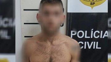 Traficante era procurado pela Justiça da Comarca de São Vicente e foi preso em Ilhabela Traficante preso Homem com rosto 'desconfigurado' em foto para a Polícia Civil - Divulgação
