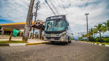 Mudança começa a valer a partir de 2 de julho Ônibus de Bertioga Ônibus municipal de frente - Divulgação/Prefeitura de Bertioga