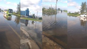 Avenida Beira Mar, em Ilha Comprida, ficou tomada pelas água do mar nesta segunda (16) Cidade do litoral paulista já sofre consequências do ciclone Yakecan Avenida Beira Mar, em Ilha Comprida, tomada pelas águas do mar - Facebook Ilha Comprida News II