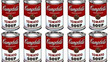 Quadro de Andy Warhol inspirado nas icônicas latas de sopas Campbells Retrato de Marilyn Monroe, de Andy Warhol, é vendido por mais de 1 bilhão de Reais - Reprodução/Internet