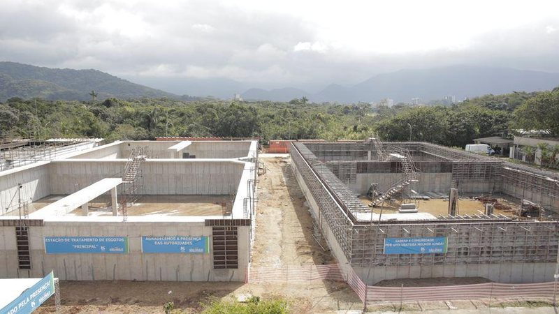 Obras de ampliação da ETE Principal em Ubatuba Investimentos em saneamento básico em Ubatuba (SP) já somam R$ 46,7 milhões - Foto: Marcelo Demonico/SABESP