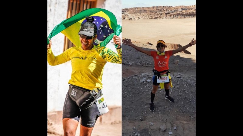 Ilma (à esq.) e Alba Equipe do litoral de SP tem duas competidoras entre as 5 melhores em corrida no deserto do Atacama Atletas - Imagem: Reprodução / Acervo Pessoal