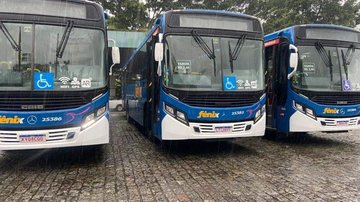 Ônibus de Cubatão Cubatão recebe duas novas linhas de ônibus Frota de ônibus estacionados - Imagem ilustrativa. Reprodução / Prefeitura de Cubatão