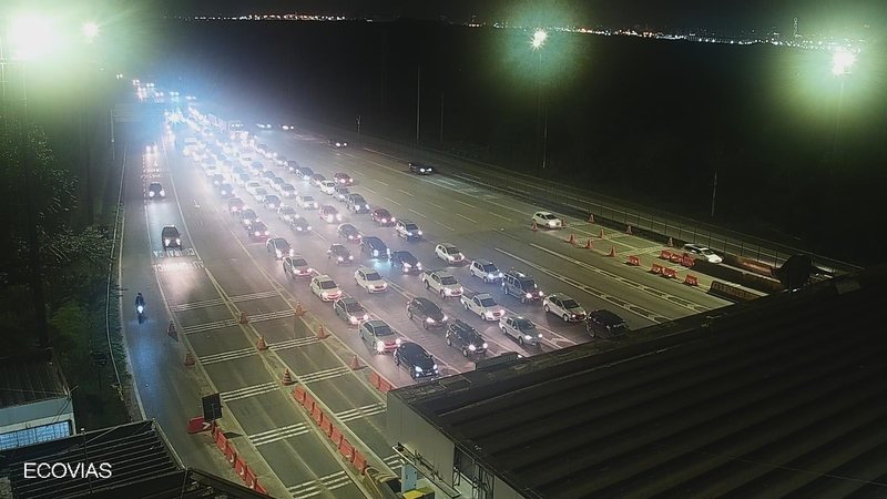 Motoristas encontram tráfego intenso na volta do feriado sentido capital Anchieta-Imigrantes - Divulgação Ecovias