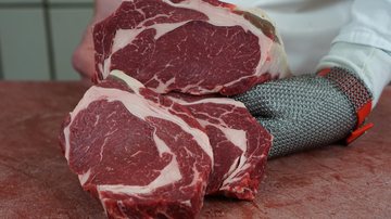 Será que vai dar agora para comprar um bifinho? Bifinho mais barato? Governo zera imposto de importação da carne Pessoa segura peça de carne bovina - Pixabay