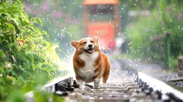 Guardou o guarda-chuva? Perdeu seu tempo Chuva mal foi embora e já vai voltar ao litoral paulista Cachorrinho toma banho de chuva em trilho de trem - Pixabay
