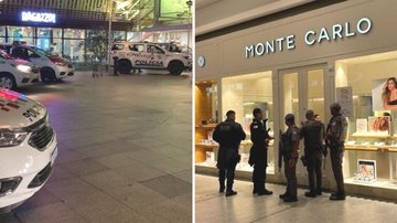 Movimentação da Polícia Militar no shopping Parque Dom Pedro, em Campinas (SP) Noite de sábado é marcada por tiroteios em dois shoppings | VÍDEOS - Reprodução/Instagram Campinas Depressiva