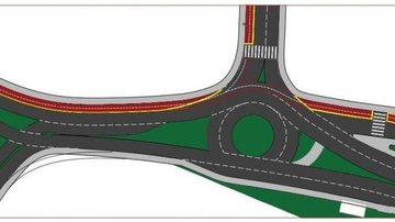 No local será construído a rotatória de acesso ao bairro da Cocaia, que prevê a melhoria de tráfego dos veículos, pedestres, além de prolongar a ciclovia. - Divulgação PMI