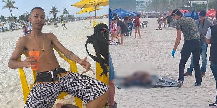 Turista estava desaparecido desde o domingo foi encontrado por banhista na Praia da Enseada Afogamento no litoral - Divulgação