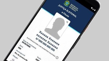 Aplicativo emite via digital do título de eleitor Eleições 2022: emissão do e-título será suspensa no dia da votação Foto com tela de celular na qual aparece o layout do aplicativo e-Título - Imagem: Divulgação / TSE