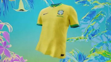 Nova camisa amarela da seleção brasileira para a Copa do Mundo 2022 Você gostou? Camisa da seleção brasileira para Copa 2022 é revelada camisa amarela seleção brasileira - Foto: Reprodução/Nike