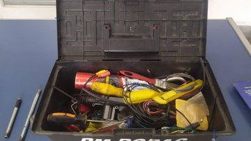 Agentes recuperaram caixa de ferramentas furtas de uma loja Criminalidade no Litoral - Foto: divulgação
