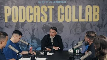 Presidente Jair Bolsonaro (PL) declarou em entrevista a um pool de podcasts evangélicos que "passa a faixa" da Presidência da República se perder as eleições deste ano Bolsonaro diz que, se perder, vai ‘passar a faixa e se recolher’ bolsonaro no podcast co - Foto: Divulgação/Podcast Collab