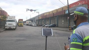 Recurso tecnológico fará o monitoramento de trânsito na área da Alemoa Industrial Trânsito em Santos - Divulgação PMS