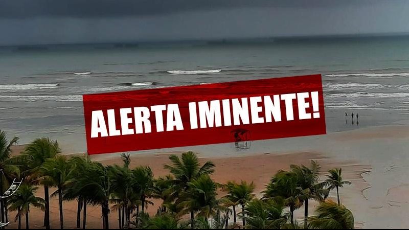Após início de semana quente, a primeira frente fria de agosto deve chegar nos próximos dias no litoral de São Paulo e derrubar as temperaturas na região Tempo no Litoral - Reprodução