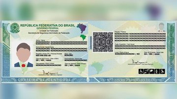 Brasileiros terão até fevereiro de 2032 para realizar a Carteira de Identidade Nacional; maiores de 60 anos não têm a obrigatoriedade Carteira de Identidade Nacional - Divulgação