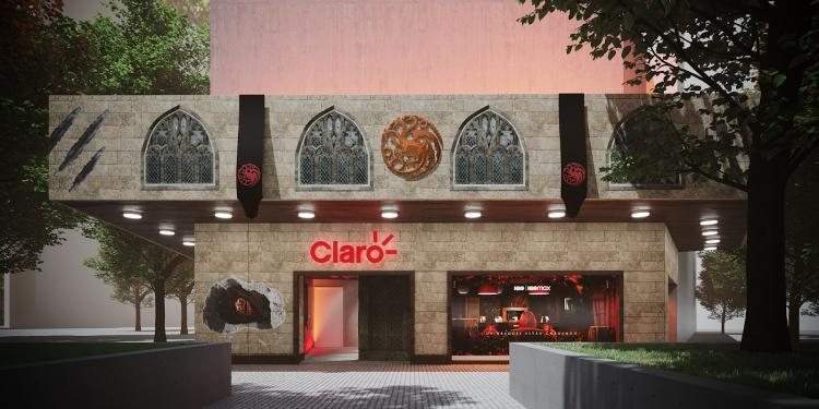 HBO fez parceria com a Claro para transformar loja em um estabelecimento da Casa Targaryen - Reprodução/Internet
