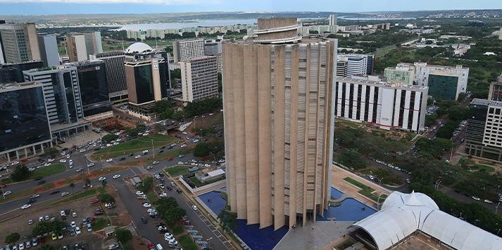 Imagem aérea do edifício sede da Caixa Econômica Federal Caixa Econômica Federal - Reprodução Arquivo/Francisco Aragão