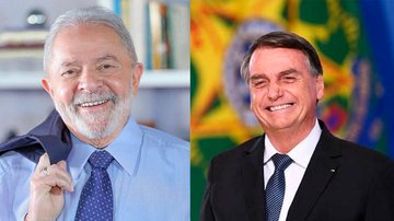 Lula e Bolsonaro disputarão 2º turno Lula e Bolsonaro - Reprodução/Redes Sociais