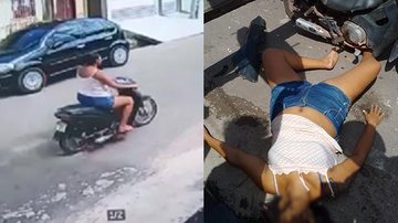 O fato foi registrado por uma câmera de segurança. No vídeo é possível ver a mulher se aproximando do poste - Reprodução/Internet