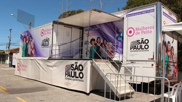 Carreta ficará até o próximo dia 3 de setembro, na Praça de Eventos, na avenida Iperoig Carreta da Mamografia dá início aos atendimentos nesta terça (23) em Ubatuba Carreta da Mamografia - Divulgação/Prefeitura de Atibaia