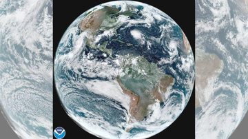 Brasil foi clicado do espaço neste 7 de setembro Imagem de satélite mostra Brasil visto do espaço neste dia dos 200 anos da Independência Imagem da Terra vista do espaço com close no Brasil - Reprodução/MetSul