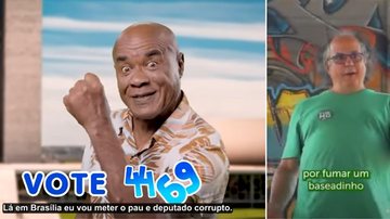 Kid Bengala (à esquerda) e Dário da Maconha Multiverso eleitoral em 2022 tem ‘Dário da Maconha’, cover de Dilma e Kid Bengala: “P4u neles” - Foto: Divulgação/Reprodução