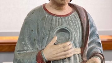 Peça devolvida à comunidade de São Sebastião é um busto relicário de barro cozido e policromado do século XVII - Reprodução