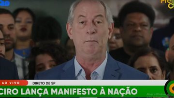 “O Brasil está na iminência de sofrer a maior fraude eleitoral da história”, brandou Ciro Gomes (PDT) - Reprodução/Canal Ciro Gomes