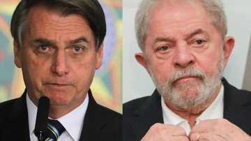 Em um eventual segundo turno. Lula teria 53% contra 34% de Bolsonaro, segundo pesquisa Nova pesquisa mostra Lula com 45% e Bolsonaro com 31% das intenções de votos Montagem com fotos de Jair Bolsonaro e Luiz Inácio Lula da Silva - Reprodução