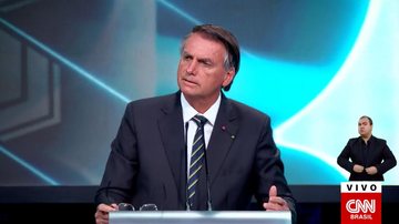 Bolsonaro afirma que não há corrupção no seu governo Debate presidencial - Reprodução CNN Brasil