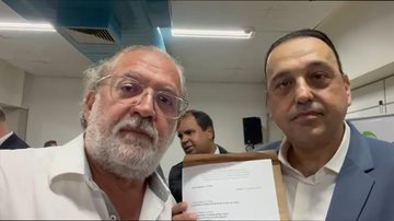 Prefeito de Ilhabela, Toninho Colucci, e o vice-governador Felício Ramuth - Foto: Divulgação
