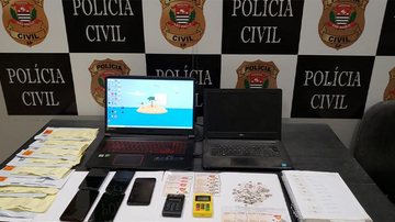 Estelionatário tinha acesso ao Token das contas bancárias por meio de SMS Estelionato em Santos - Divulgação Polícia Civil