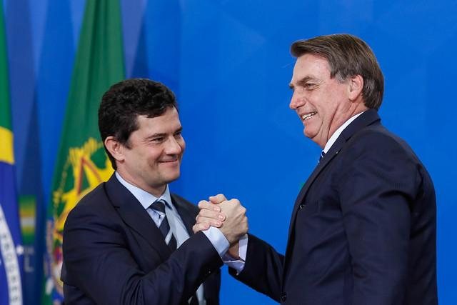 Em 2020, Moro saiu do governo Bolsonaro acusando o presidente da República de ter intenções de interferir na PF - Reprodução/Internet