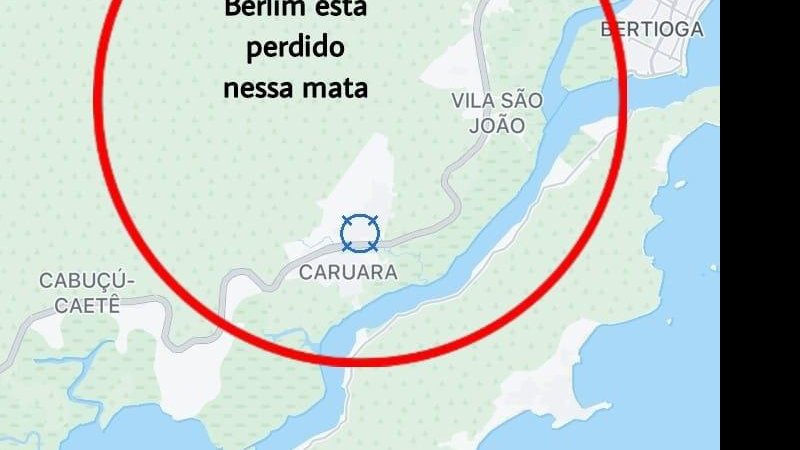 Mônica e Thiago disponibilizaram um mapa com o local do desaparecimento PRINT MAPA DESAPARECIMENTO DO CACHORRO PRINT DE TELA, MAPA DE SANTOS (ÁREA CONTINENTAL) - ARQUIVO PESSOAL